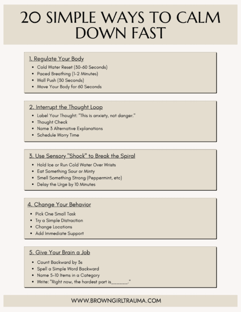 how to reduce anxiety immediately