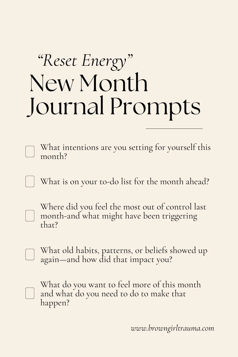 new month journal prompts