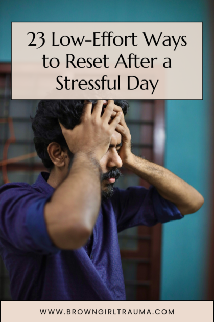 after a stressful day 