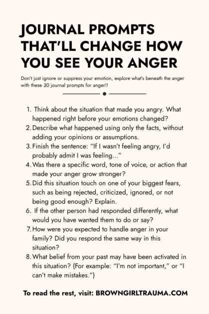 Journal Prompts for Anger